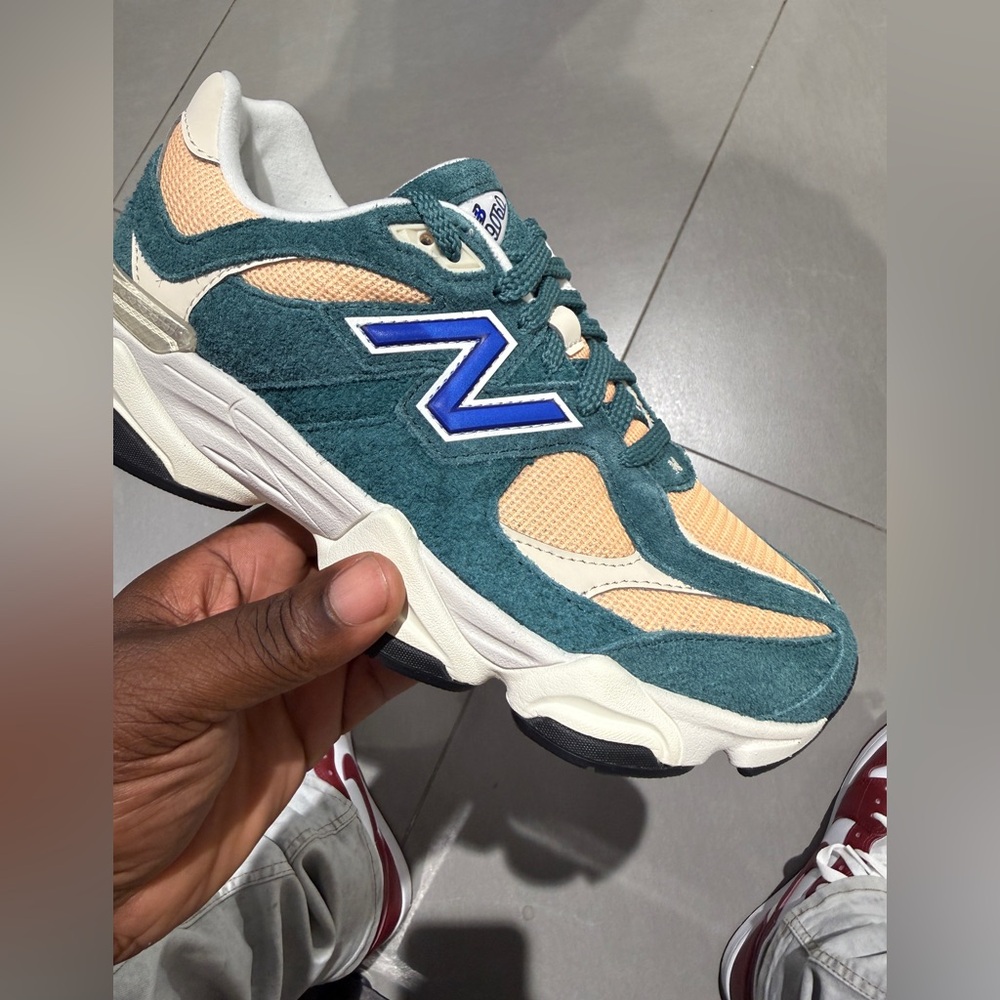 New Balance Kids Sneakers - Teal, Beige, and Blue